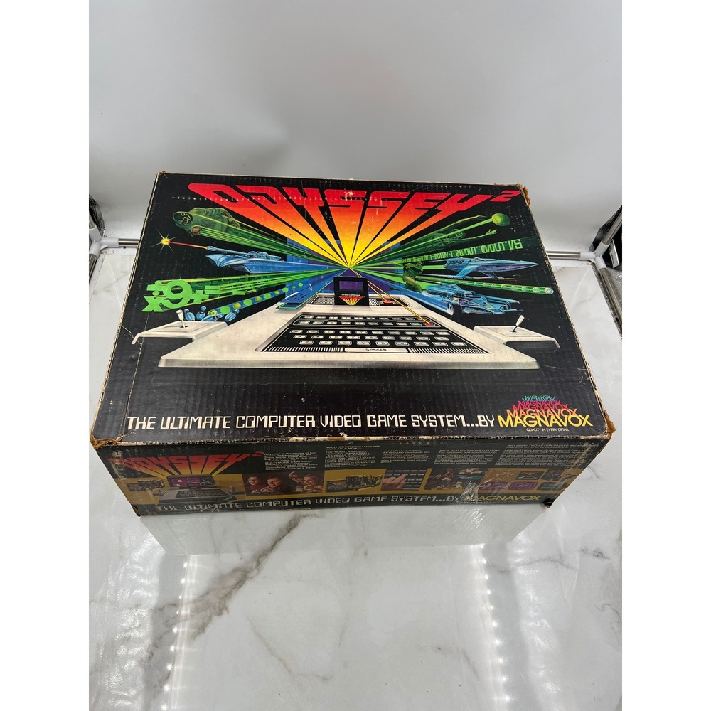 Vintage Magnavox Odyssey 2 Video Game System Console with Box and Joysticks
